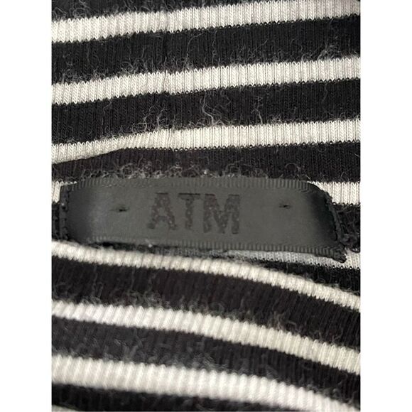 ATM Stripe Mock Turtleneck Sleeveless Tee - Picture 4 of 4